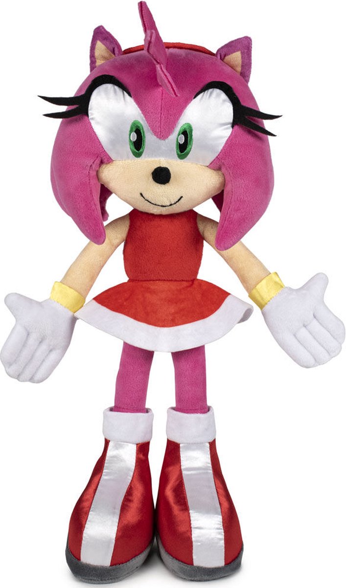 Amy Rose – Sonic The Hedgehog Pluche Knuffel 34 cm {Sonic the Hedgehog 2 Plush Toy | Speelgoed knuffeldier knuffelpop voor kinderen jongens meisjes | Sonic De Egel | Silver, Knuckles, Shadow, Miles Tails Prower , Amy, Dr. Eggman}